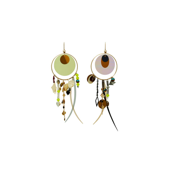 Women Galaxy Hoops - Tory Gold / Multi