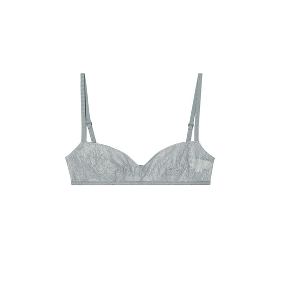 Women Chantilly Lace Bra - Lunar Gray