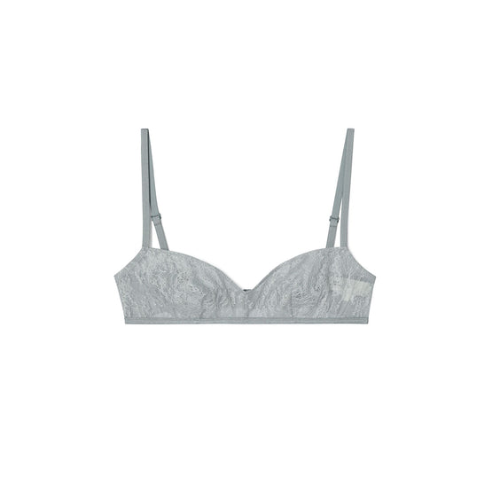 Women Chantilly Lace Bra - Lunar Gray