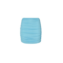 Women Ruched Mini Skirt - Blue Bliss