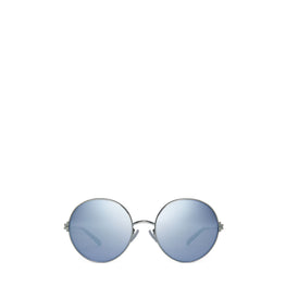 Women Eleanor Metal Round - Shiny Silver/Dark Blue Mirror