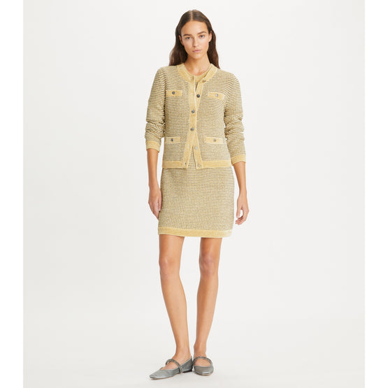 Women Kendra Velvet Jacket - Ivory  /  Metallic Gray