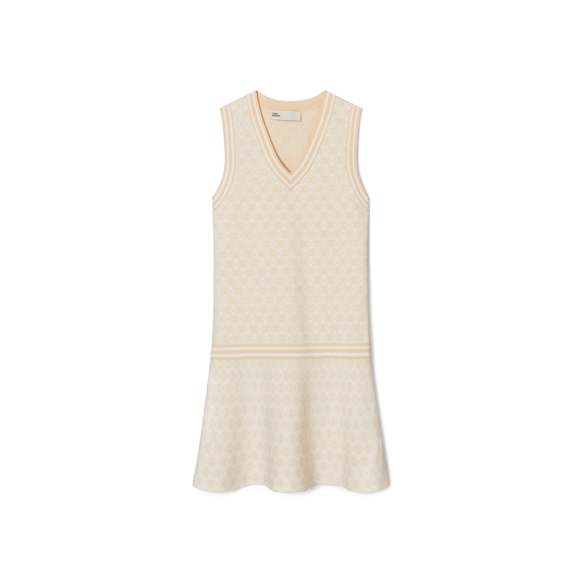 Women T Monogram Tech Knit Dress - New Ivory T Monogram Small Sport