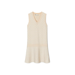 Women T Monogram Tech Knit Dress - New Ivory T Monogram Small Sport