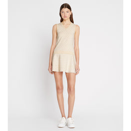 Women T Monogram Tech Knit Dress - New Ivory T Monogram Small Sport