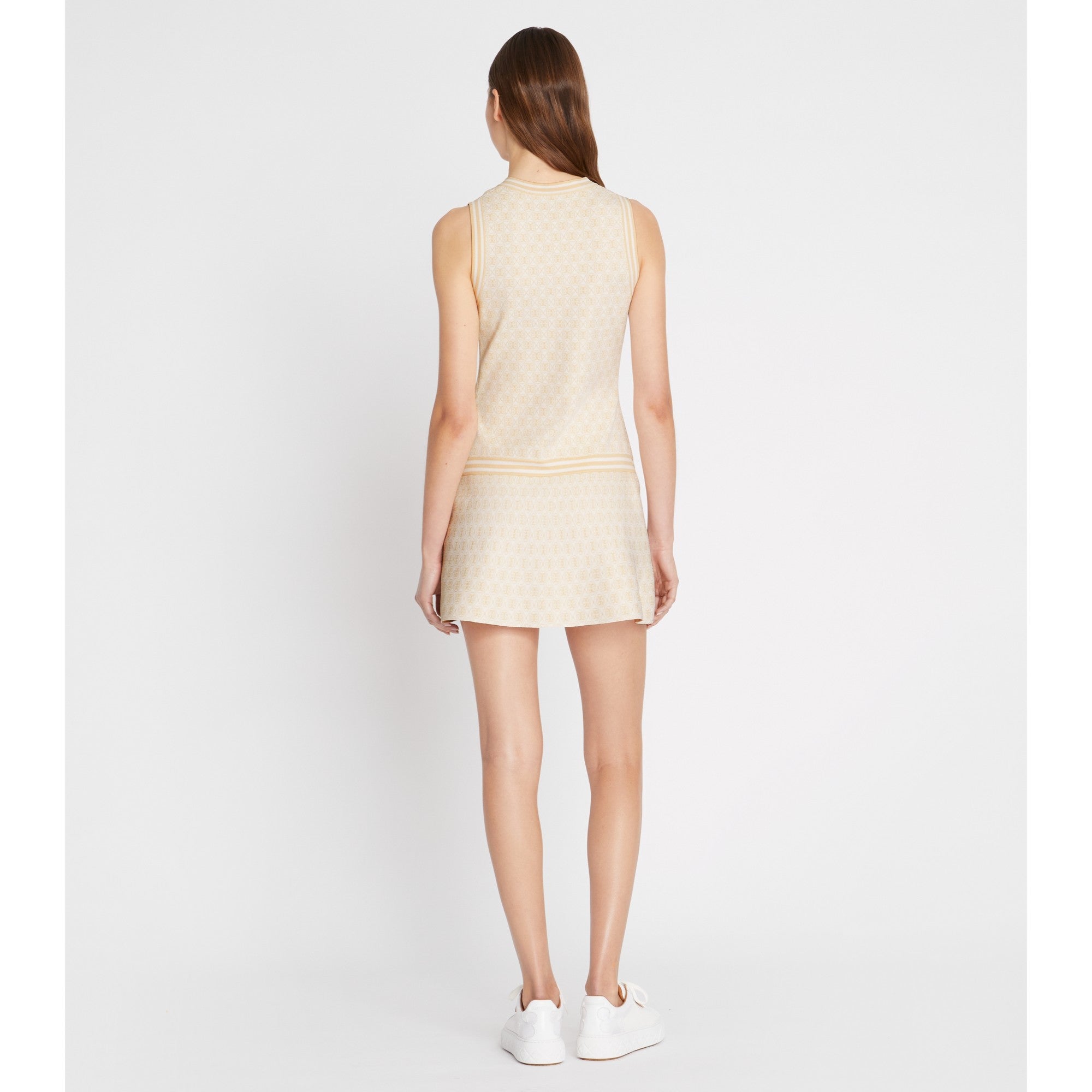 Women T Monogram Tech Knit Dress - New Ivory T Monogram Small Sport
