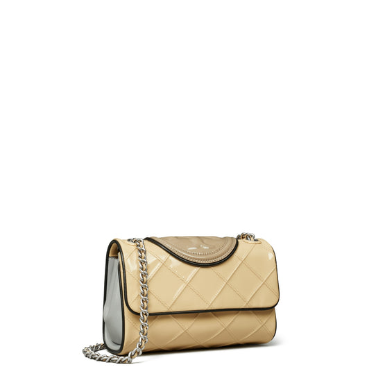 Women Fleming Soft Patent Piping Color-Block Small Convertible Shoulder Bag - Vanilla Soft Serve Multi