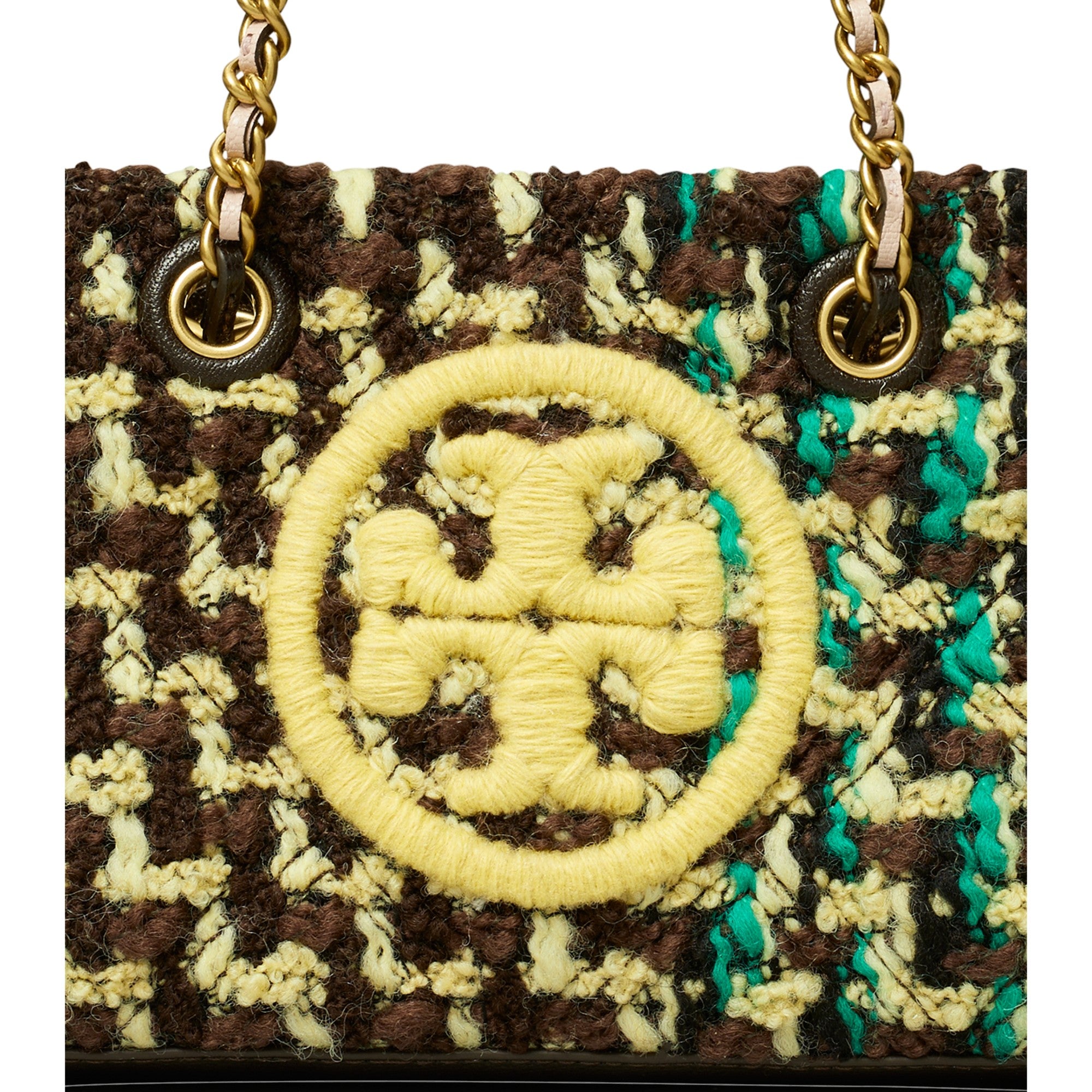 Women Fleming Soft Tweed Mini Chain Tote - Multi