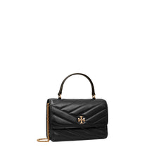 Women Kira Chevron Mini Top Handle Chain Wallet - Black