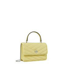 Women Kira Chevron Mini Top Handle Chain Wallet - Pastel Yellow