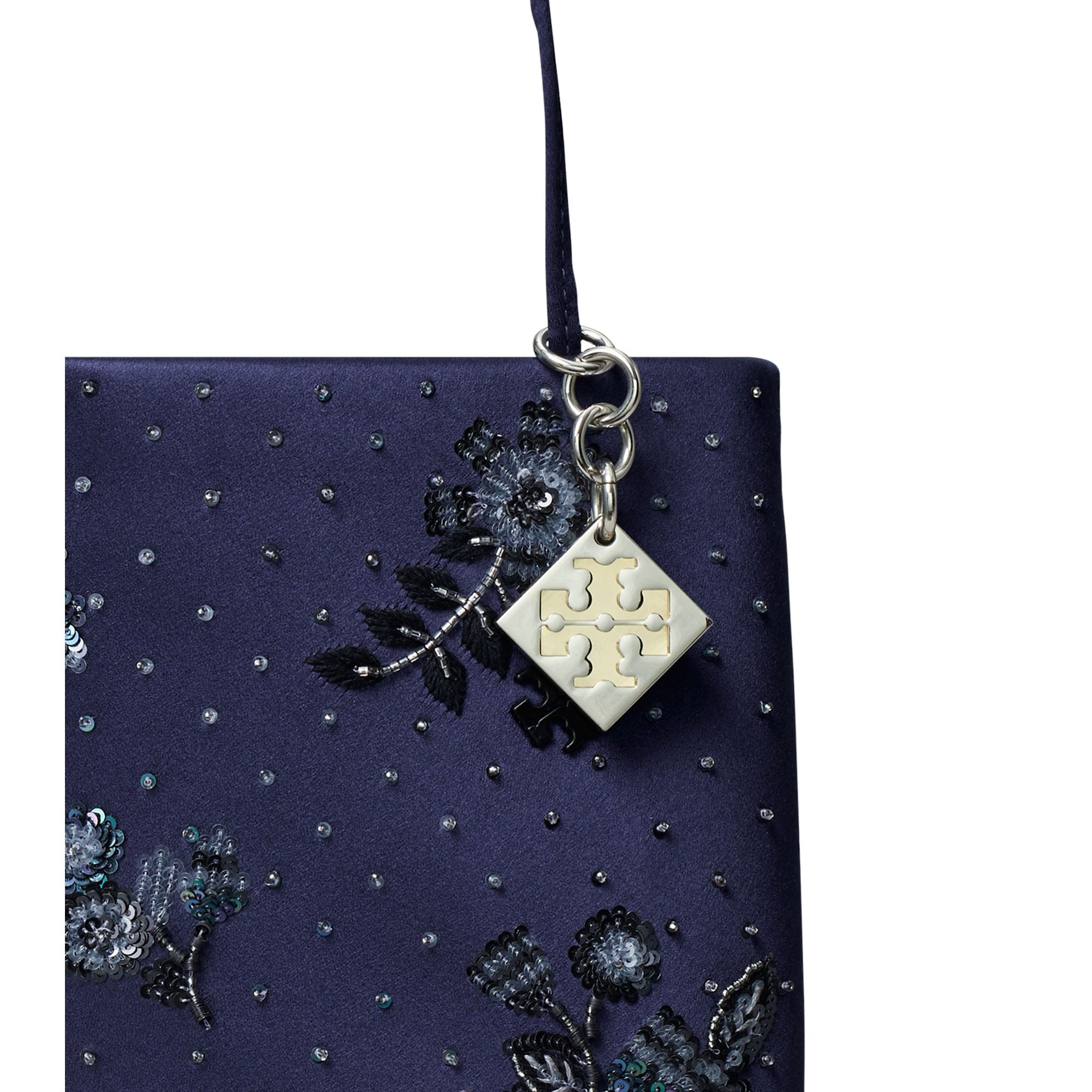 Women Midnight Embellished Mini Tote - Tory Navy