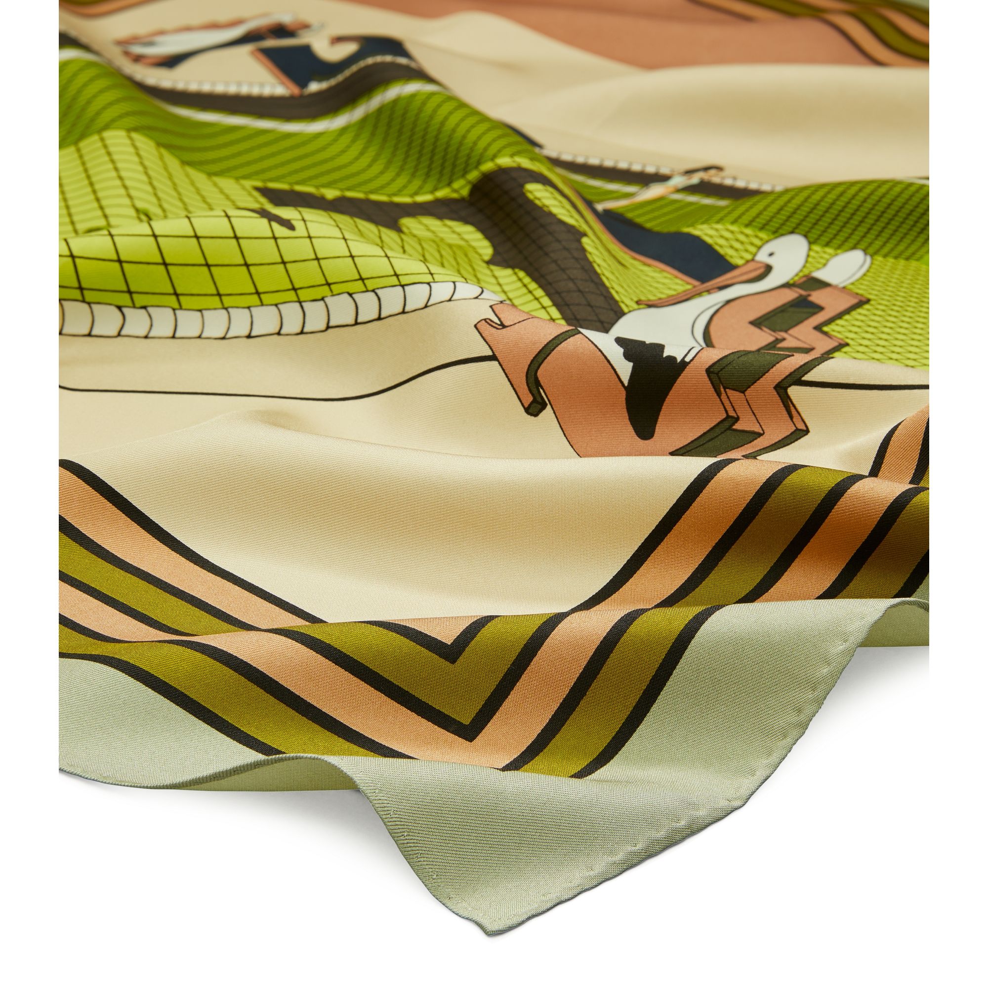 Women Pelican Silk Neckerchief - Nude