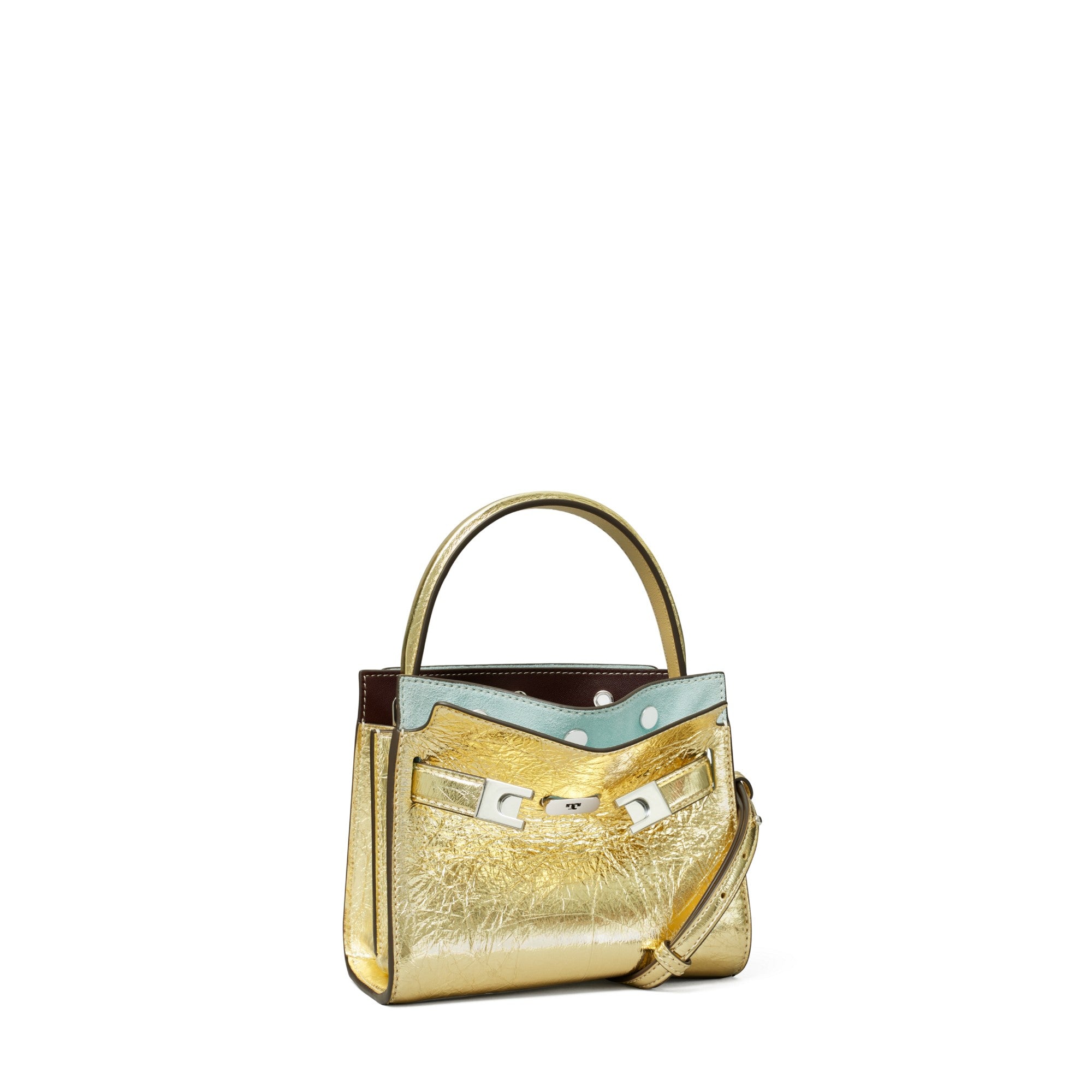Women Lee Radziwill Metallic Petite Double Bag - 18 Kt Gold