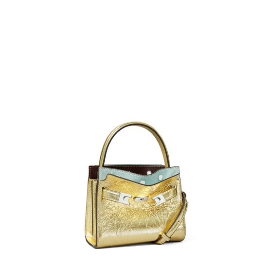 Women Lee Radziwill Metallic Petite Double Bag - 18 Kt Gold