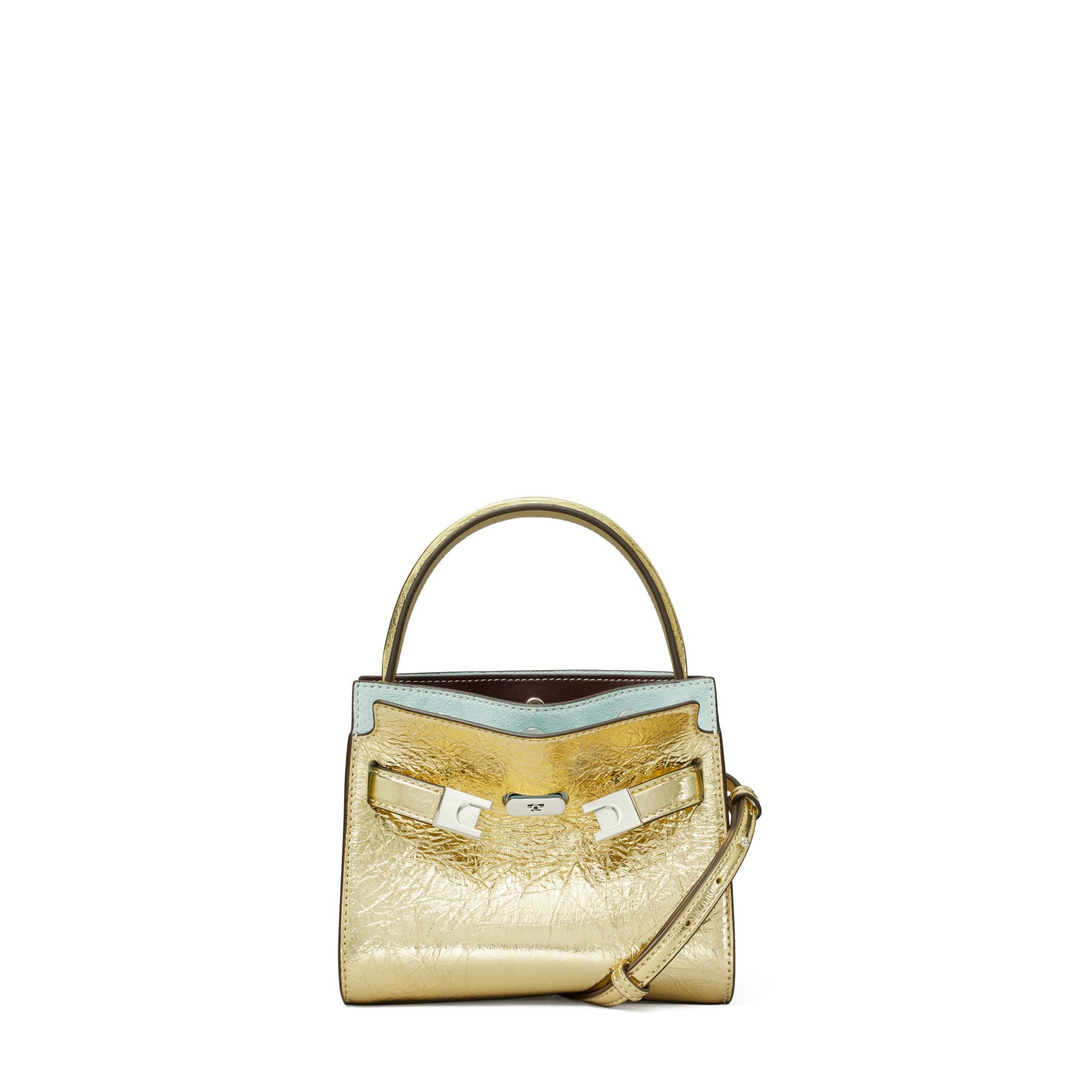 Women Lee Radziwill Metallic Petite Double Bag - 18 Kt Gold