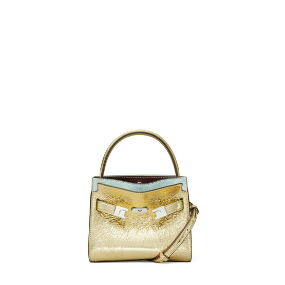 Women Lee Radziwill Metallic Petite Double Bag - 18 Kt Gold