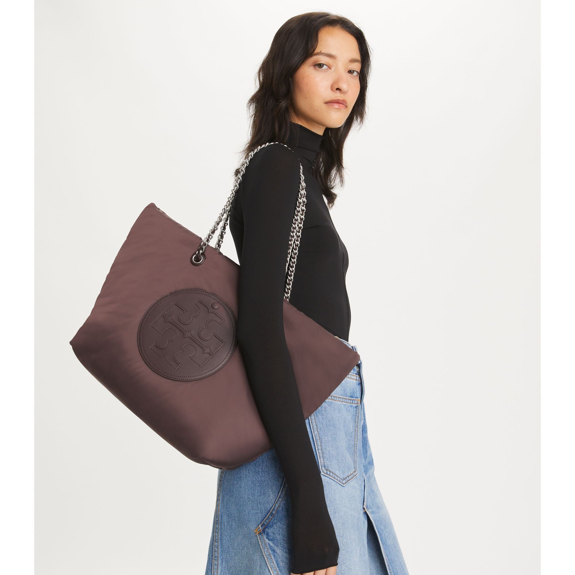 Women Ella Chain Soft Tote - Tempranillo