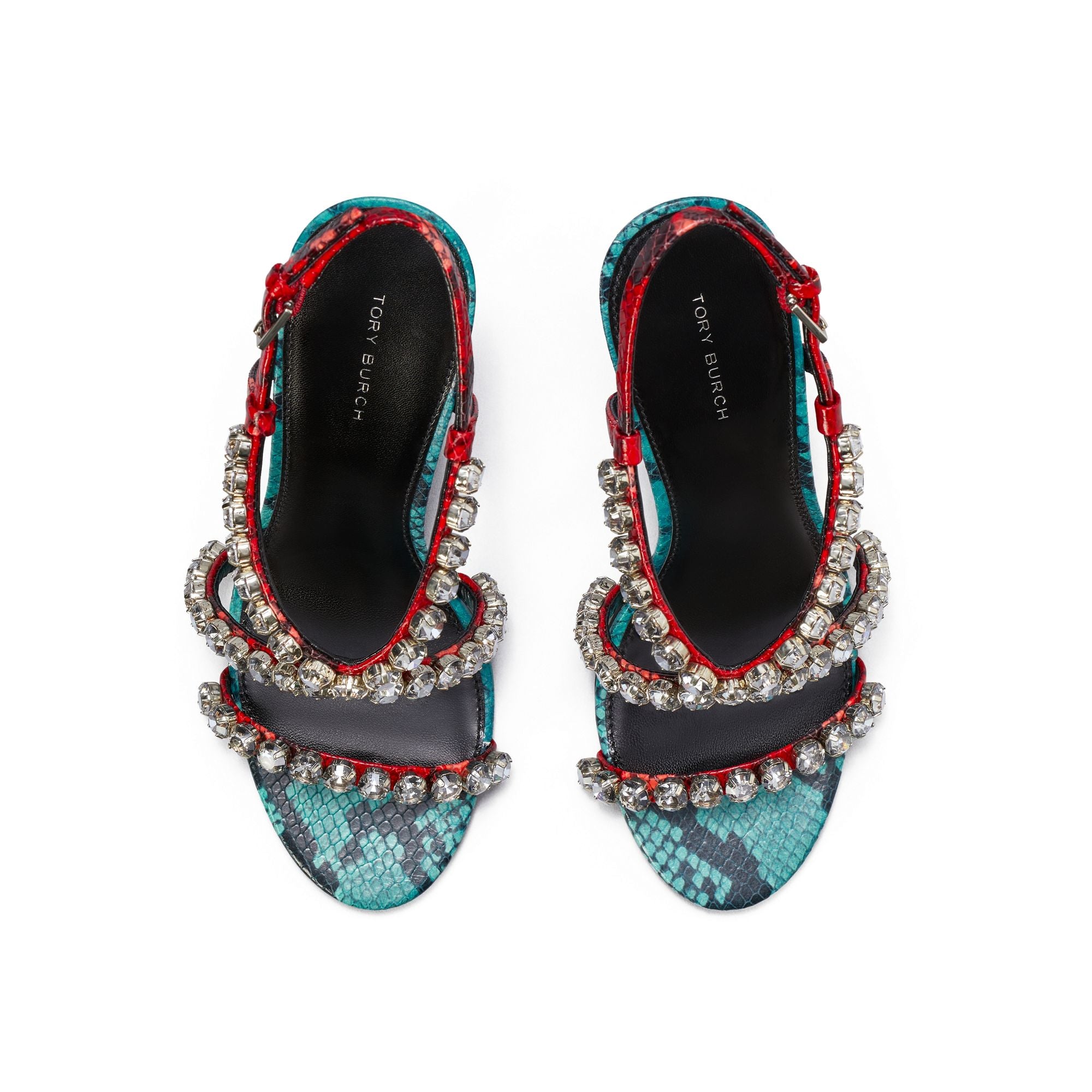 Women Crystal Heel Sandal 100Mm - Atlas / Berry / Black Diamond