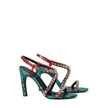 Women Crystal Heel Sandal 100Mm - Atlas / Berry / Black Diamond