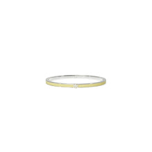 Women Thin Icon Enamel Bracelet - Light Silver / Lemon Zest