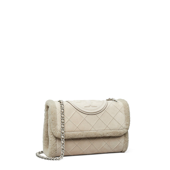 Women Fleming Soft Shearling Convertible Shoulder Bag - Gray