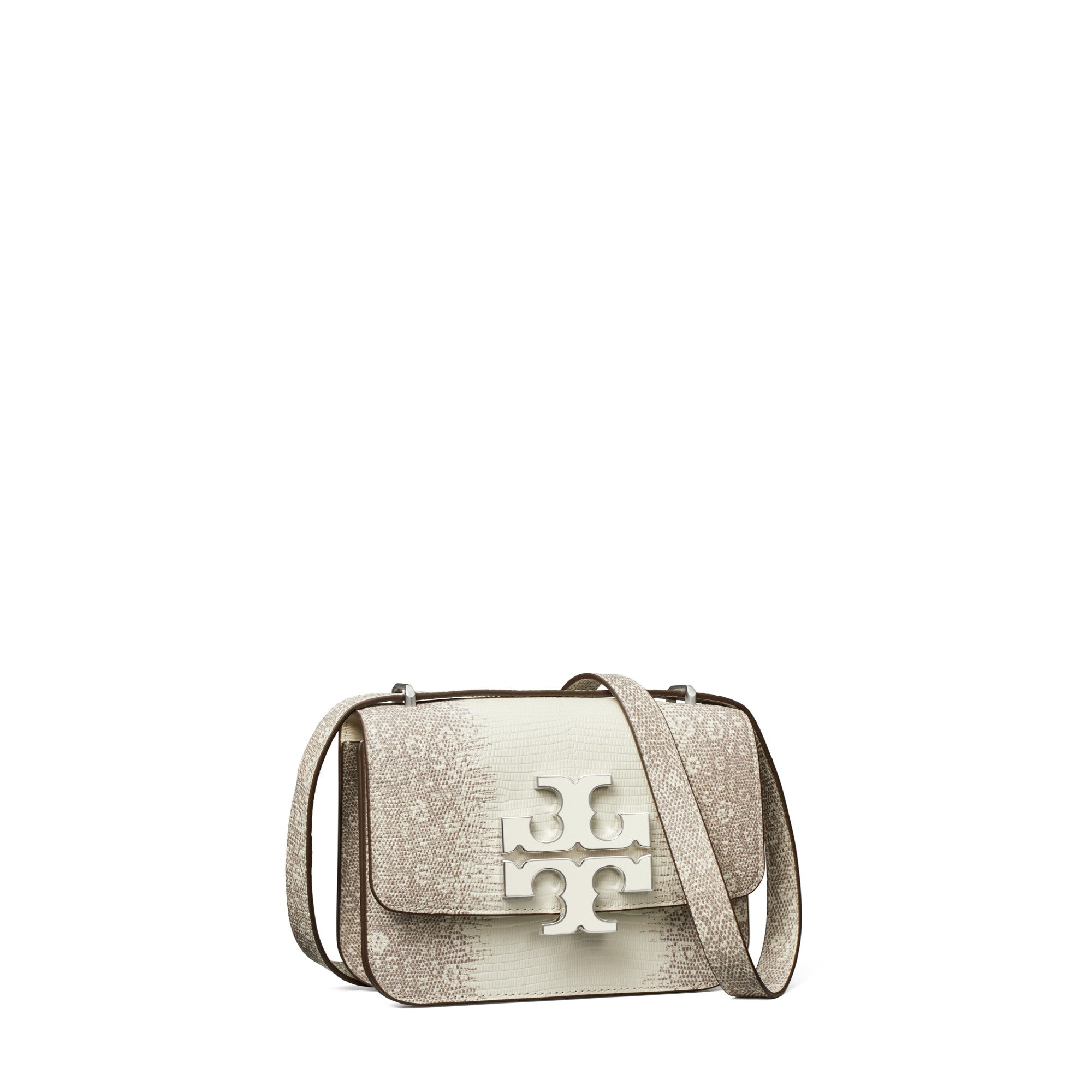 Women Eleanor Lizard Small Convertible Shoulder Bag - Cool White