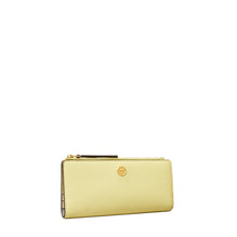 Women Robinson Color-Block Zip Slim Wallet - Pastel Yellow Multi
