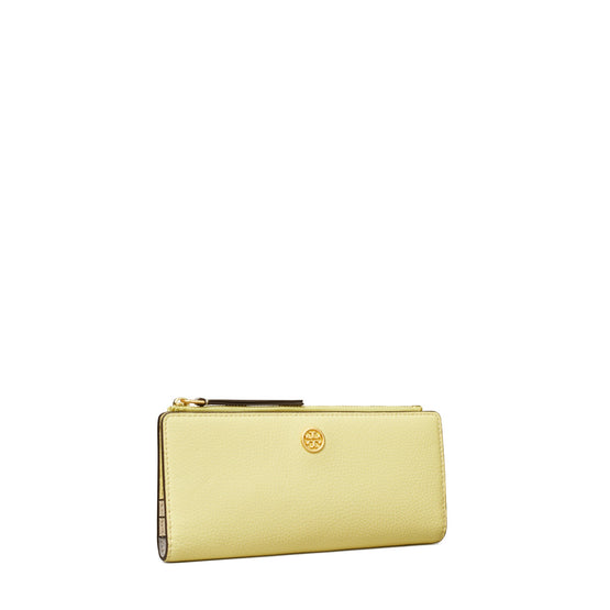 Women Robinson Color-Block Zip Slim Wallet - Pastel Yellow Multi