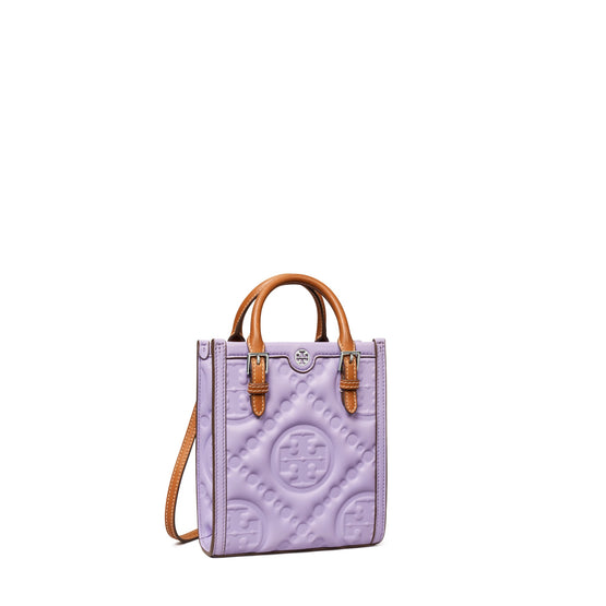 Women T Monogram Puffy  Mini N/S Tote - Lavender
