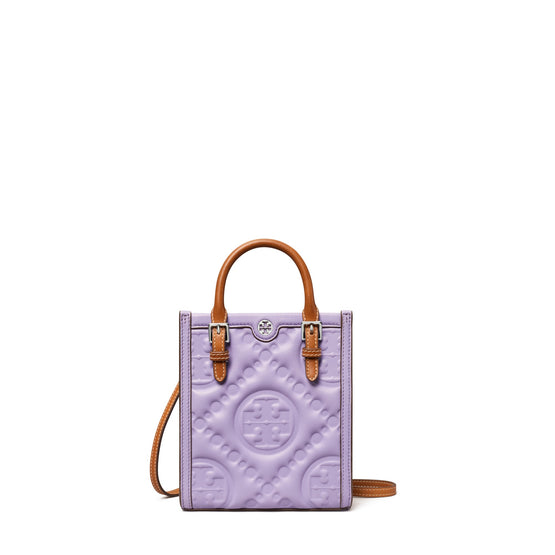 Women T Monogram Puffy  Mini N/S Tote - Lavender
