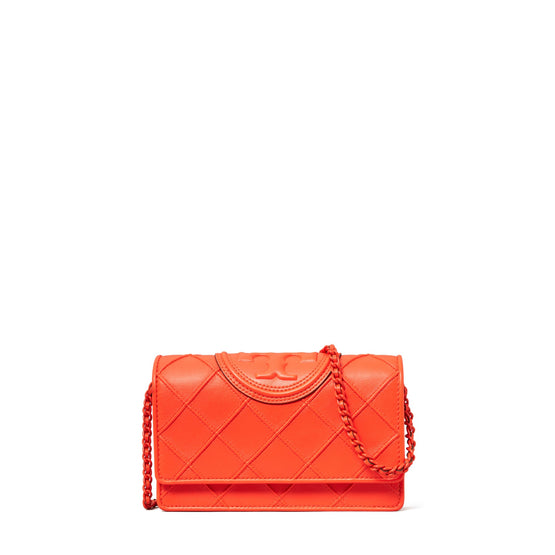 Women Fleming Soft Chain Wallet - Sour Cherry