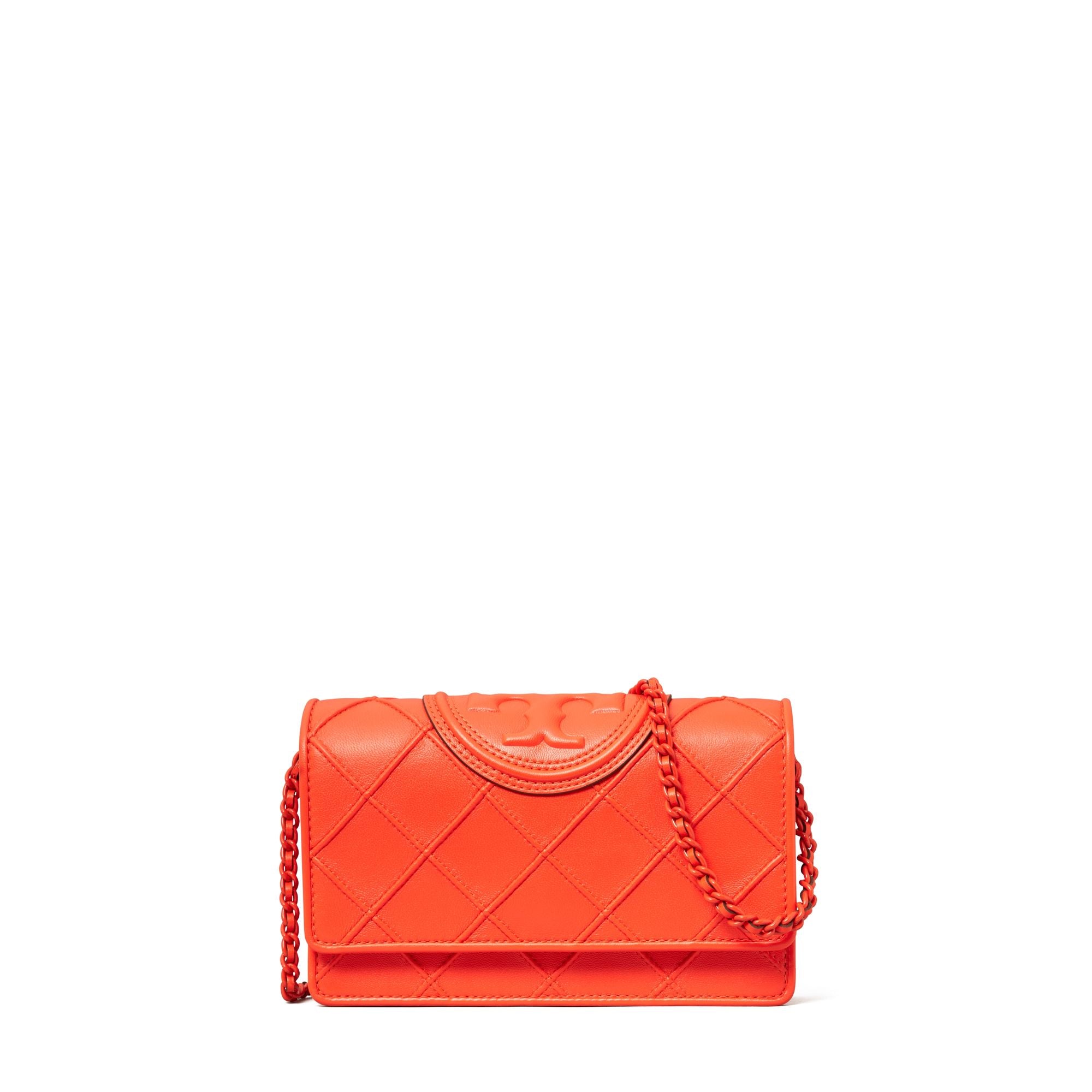 Women Fleming Soft Chain Wallet - Sour Cherry