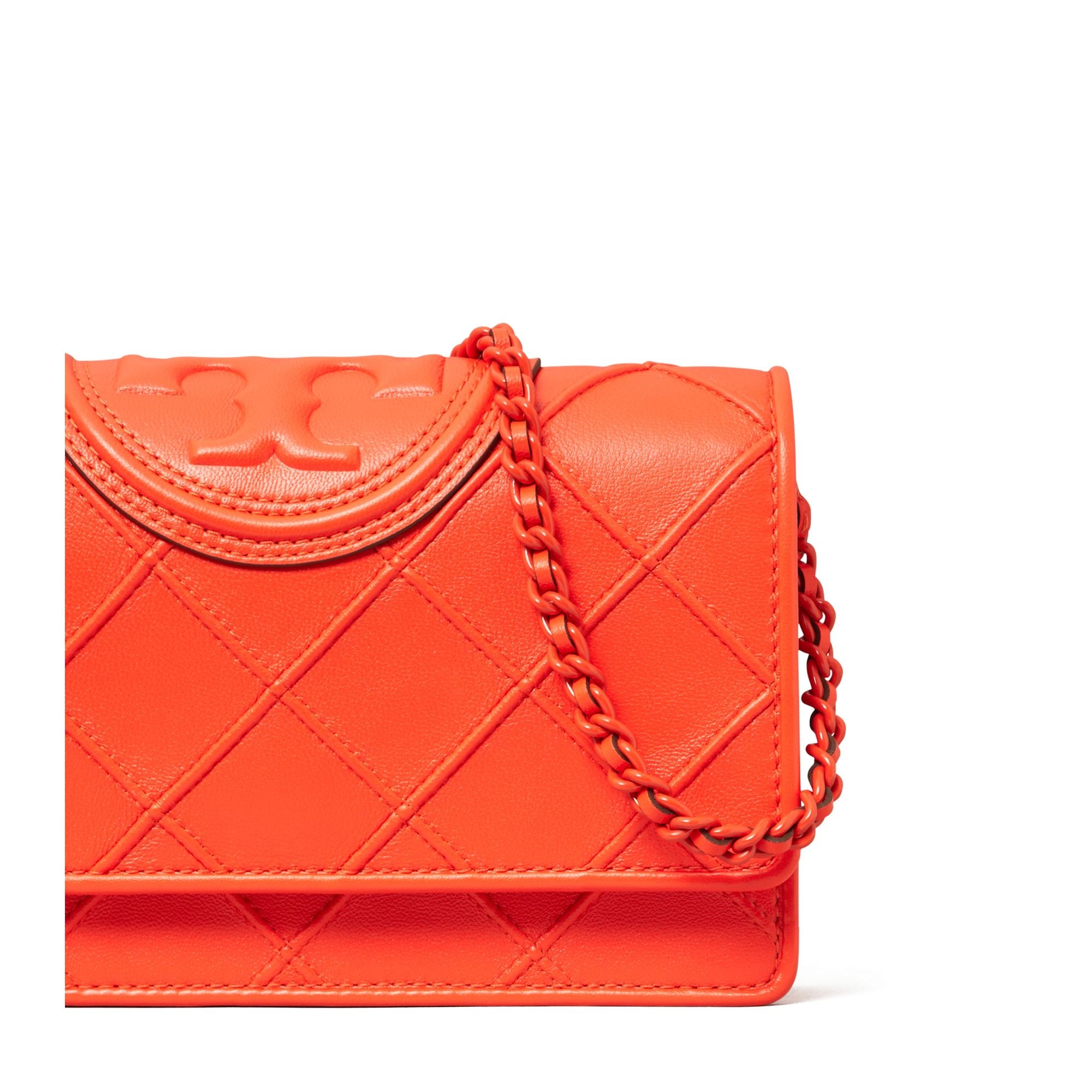 Women Fleming Soft Chain Wallet - Sour Cherry