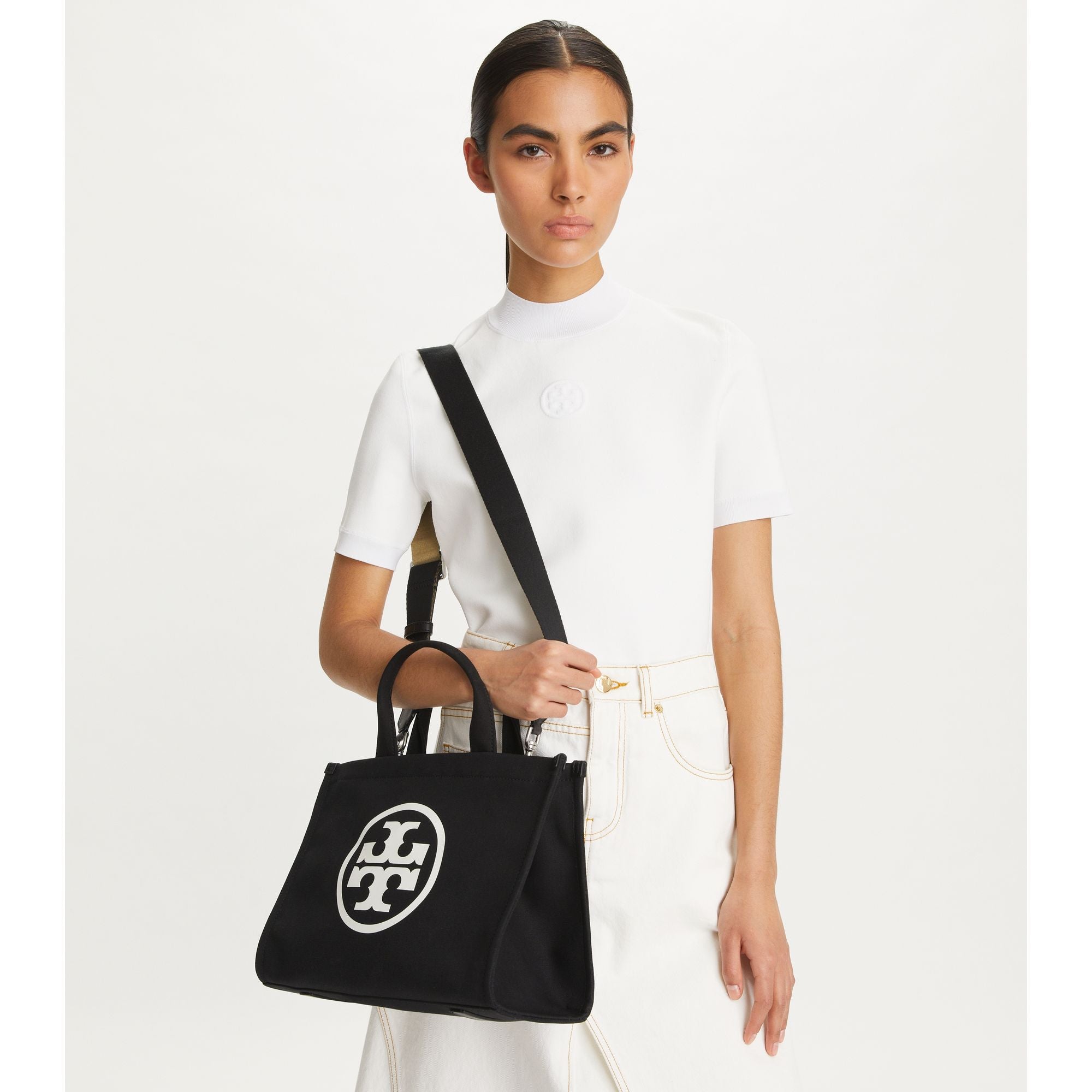 Women Ella Canvas Small Tote - Black