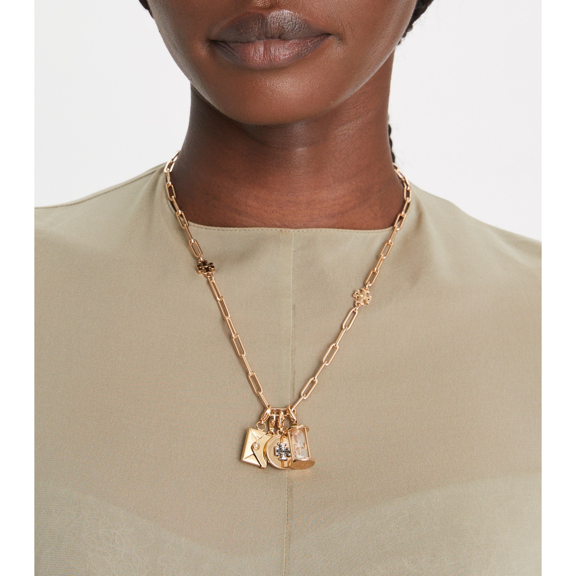 Women Heart Charm - Tory Gold