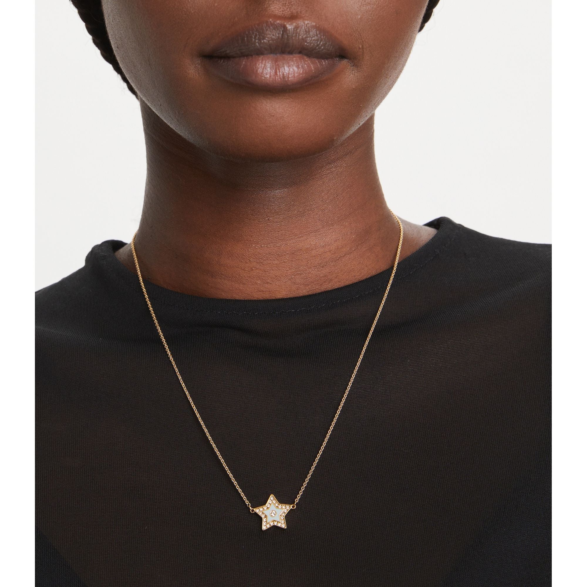 Women Kira Star Pendant Necklace - Tory Gold / Gray Mist / Crystal