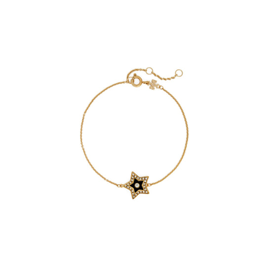 Women Kira Star Chain Bracelet - Tory Gold / Black / Crystal