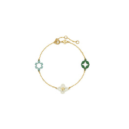 Women Kira Clover Enamel Bracelet - Tory Gold / Multi