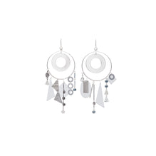 Women Galaxy Hoop Earring - Light Silver / White
