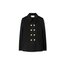 Women Wool Peacoat - Black