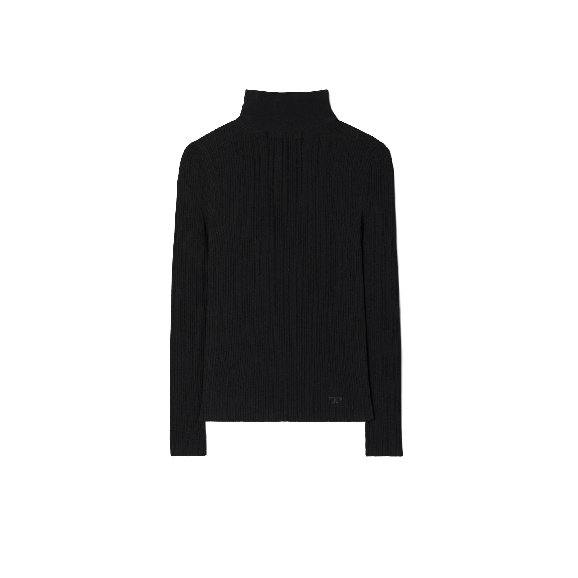 Women Pointelle Nalfred T-Neck - Black