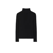 Women Pointelle Nalfred T-Neck - Black