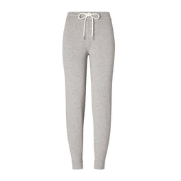 Women Cashmere Jogger Pants - Medium Grey Heather