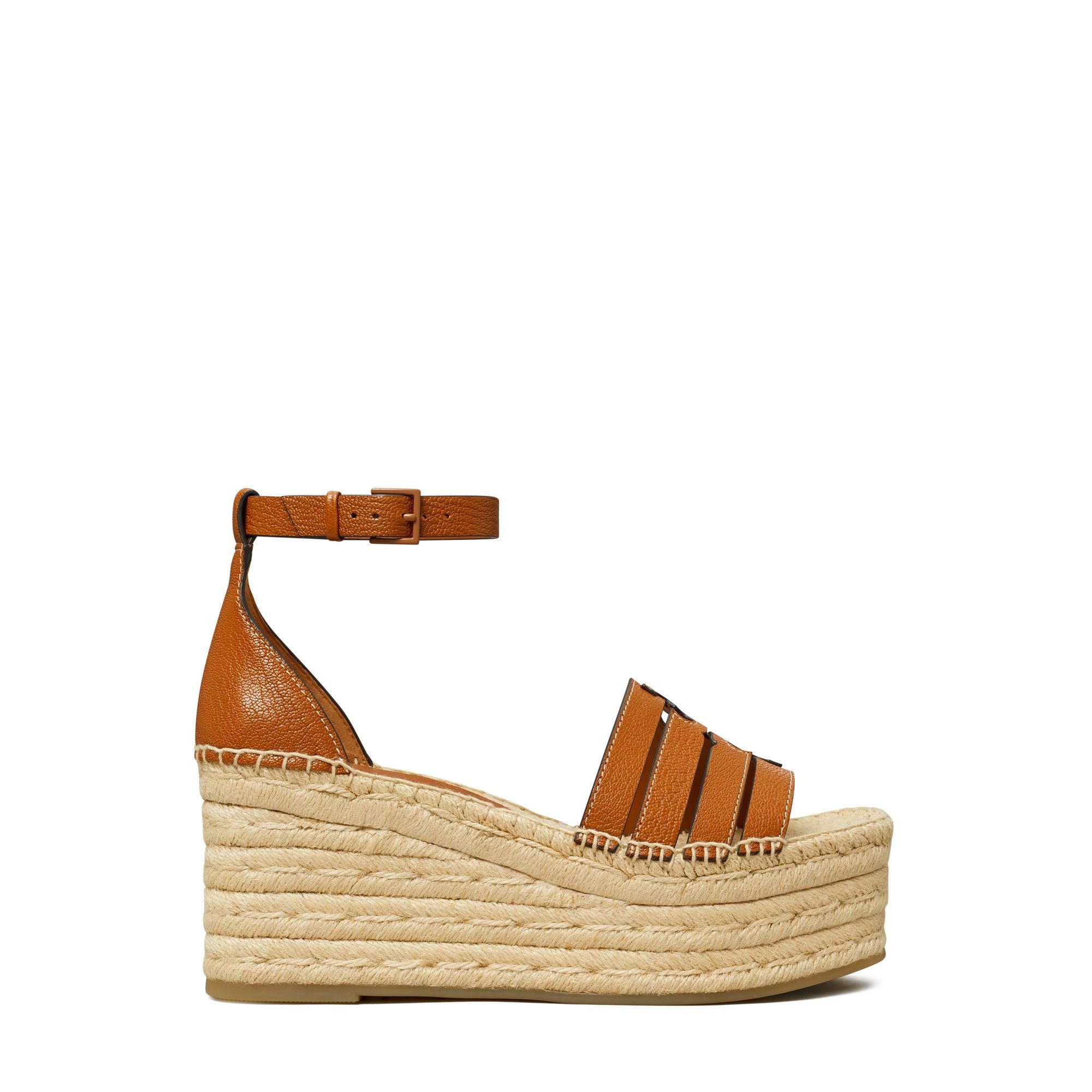 Women Ines Cage Wedge Espadrille 80Mm - Bourbon