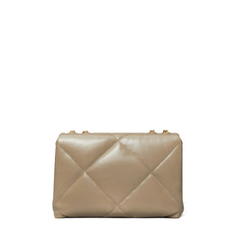 Women Kira Diamond Quilt Convertible Shoulder Bag - Taupe Oak