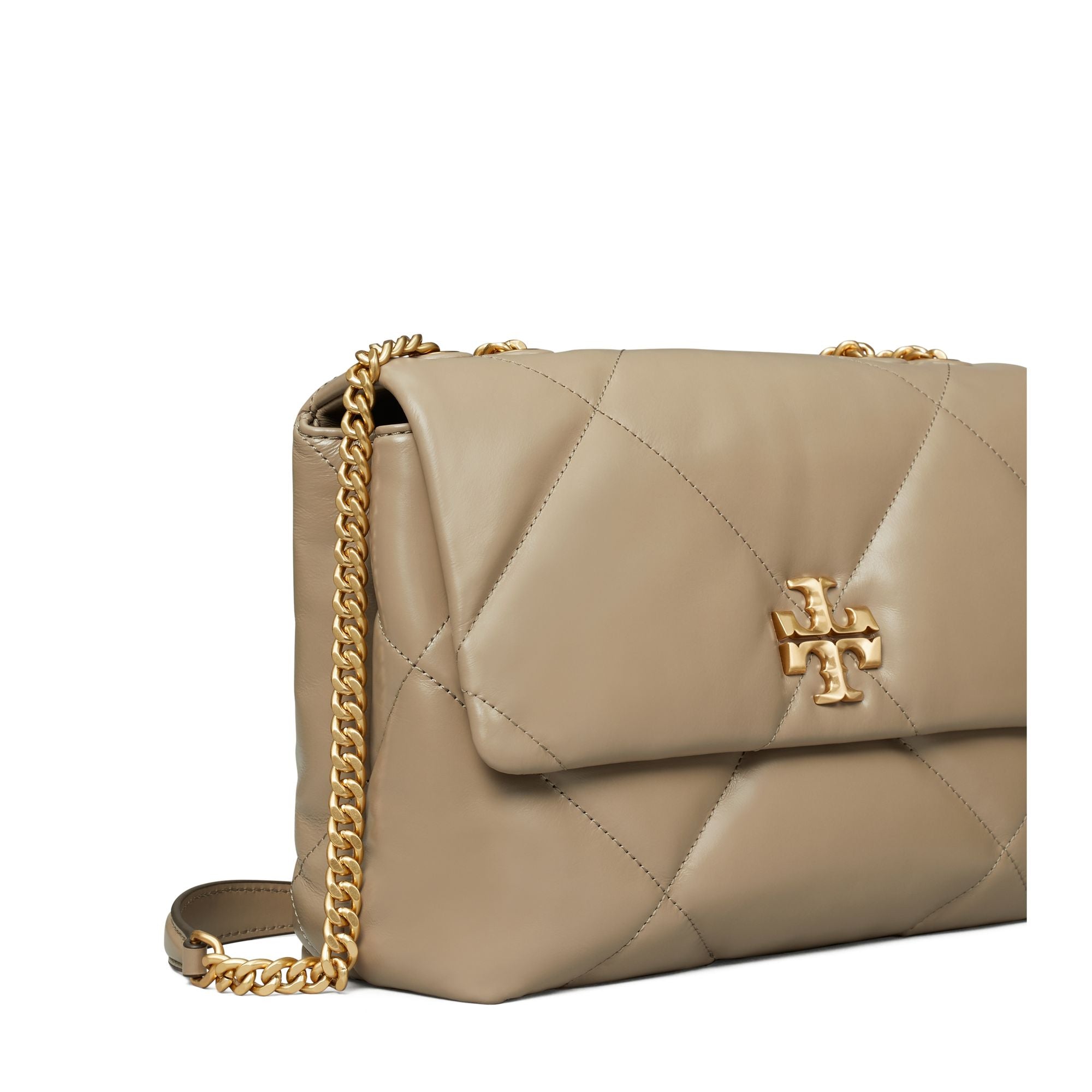 Women Kira Diamond Quilt Convertible Shoulder Bag - Taupe Oak