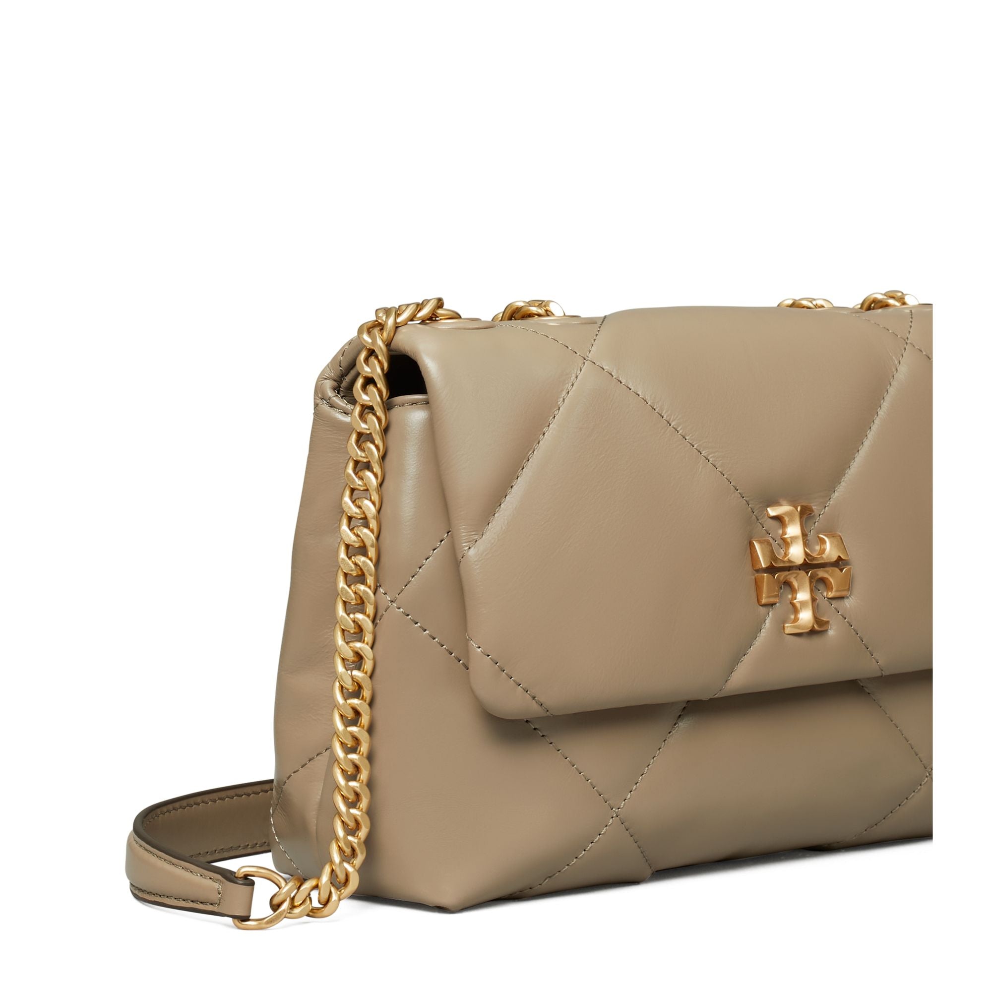 Women Kira Diamond Quilt Small Convertible Shoulder Bag - Taupe Oak