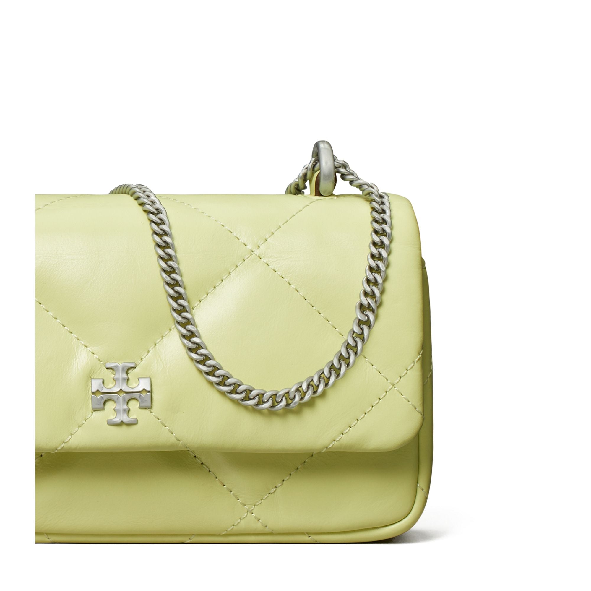 Women Kira Diamond Quilt Mini Flap Bag - Pear