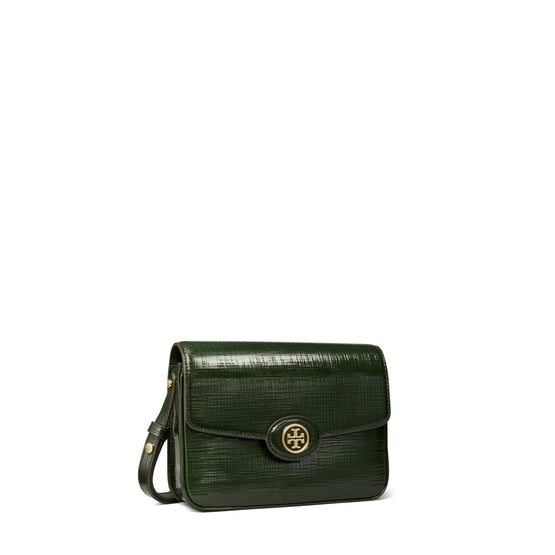 Women Robinson Crosshatched Convertible Shoulder Bag - Evergreen