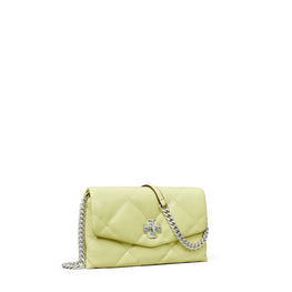 Women Kira Diamond Quilt Chain Wallet - Pear